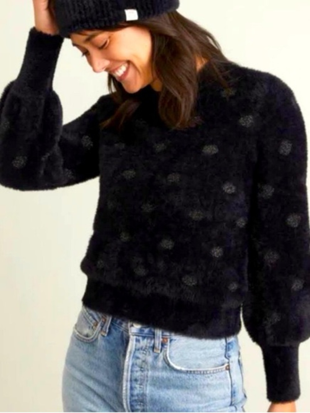 Marine Layer Fuzzy Funfetti Crewneck Sweater